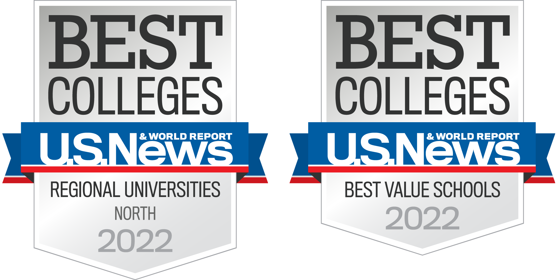 2022 us news and world report best value schools and best regional universities north badges